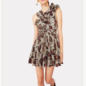 Ulla Johnson Iliana Ruffle Print Poplin Dress